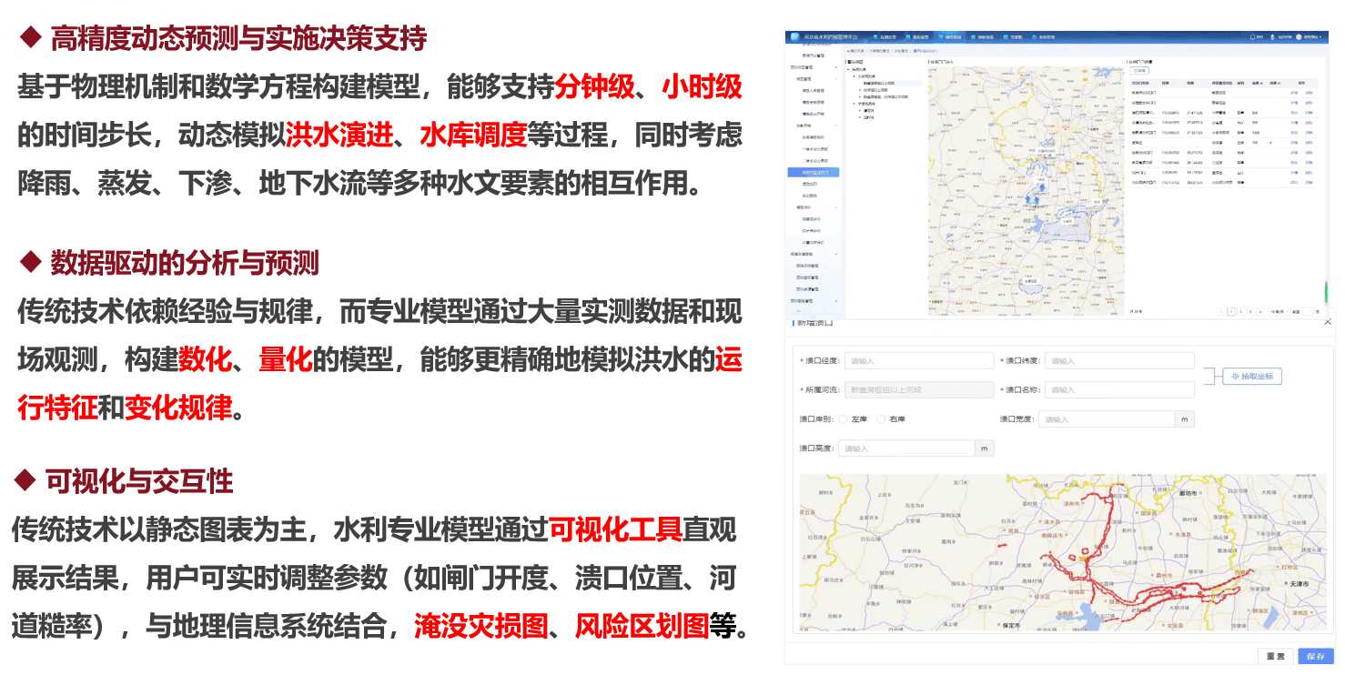 河北省水利四预管理平台：核心技术可视化